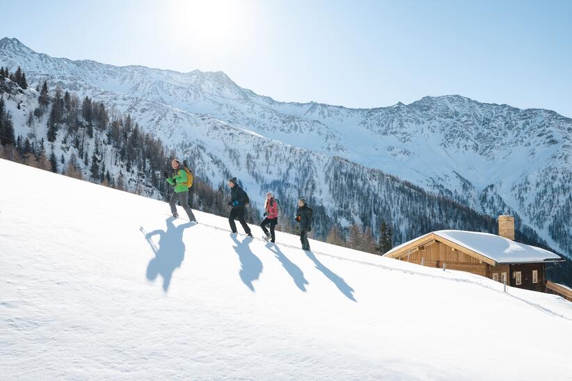 Wildtierbeobachtungen bei Winterwanderung mit Naturpark Ranger