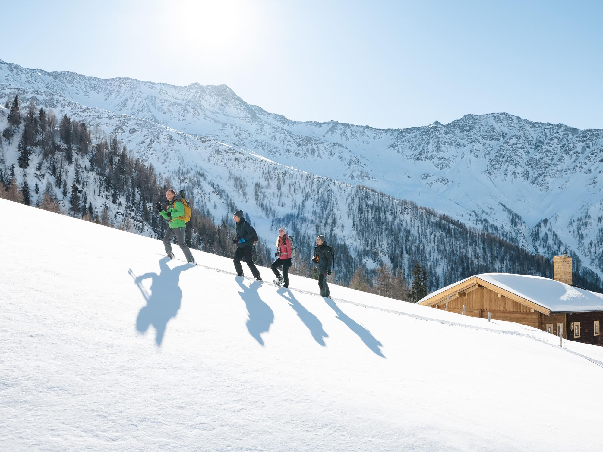 Wildtierbeobachtungen bei Winterwanderung mit Naturpark Ranger