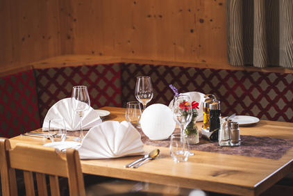 Dining room in the Dolomitenhof