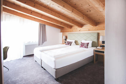 Double room in the Dolomitenhof in Tristach